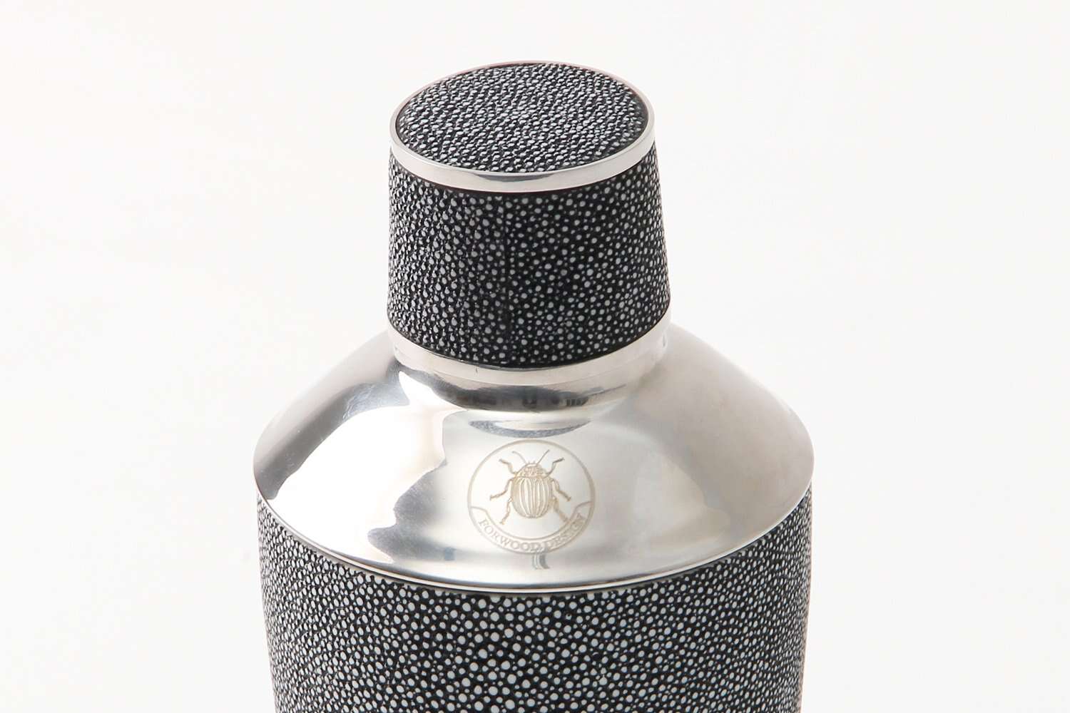 Faux Shagreen Cocktail Shaker Charcoal, detail view - buy homeware, tableware and interior accessories at Inside Living