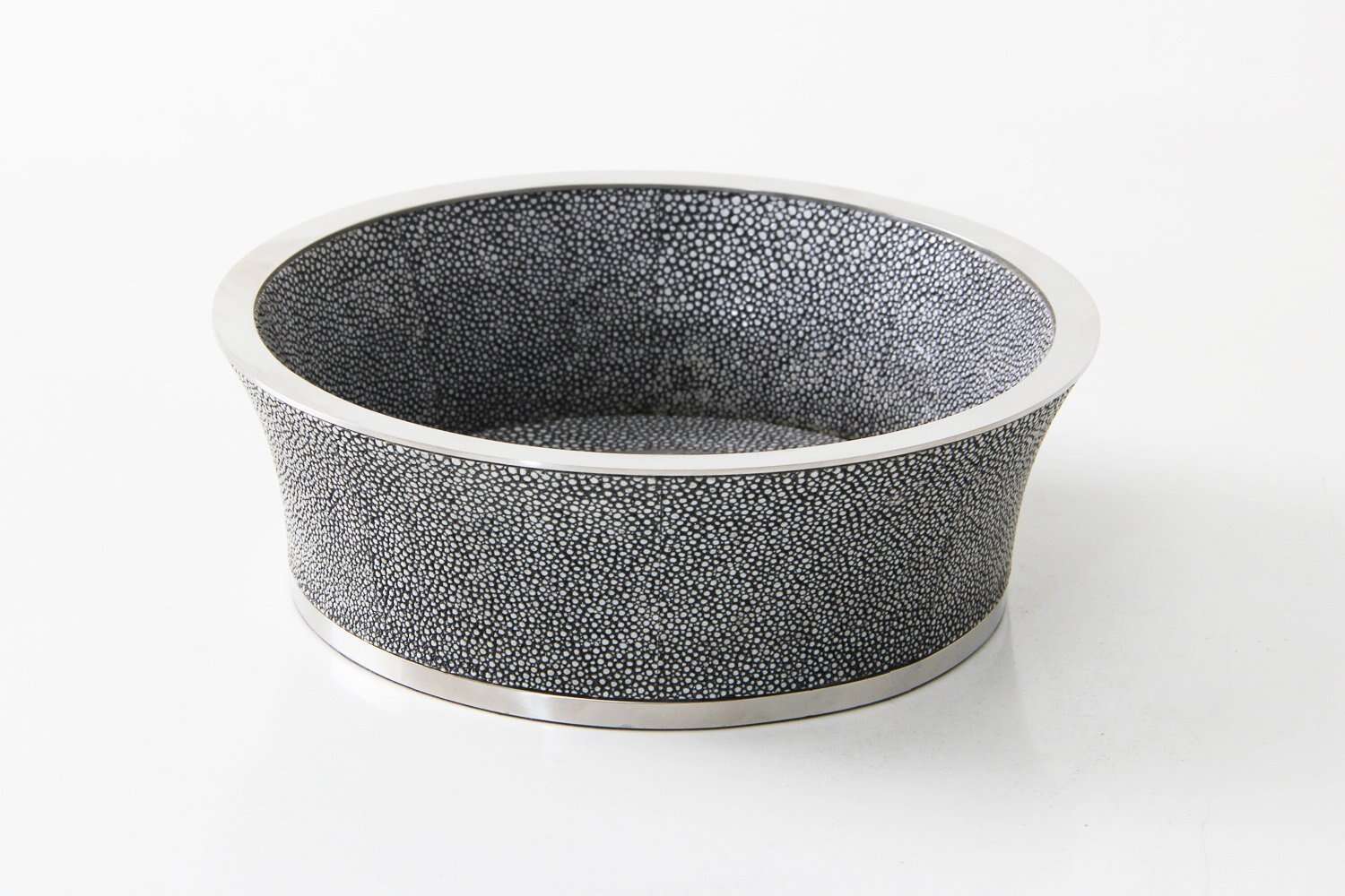 Faux Shagreen Wine Coaster Charcoal, alternative angle - buy homeware, tableware and interior accessories at Inside Living