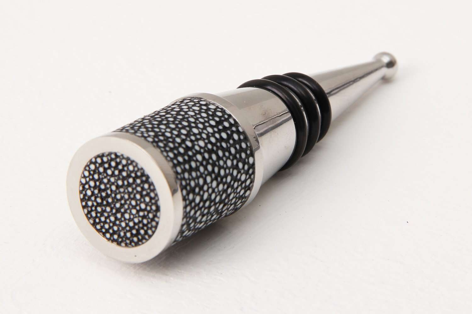 Faux Shagreen Bottle Stopper, detail view - buy homeware, tableware and interior accessories at Inside Living Singapore