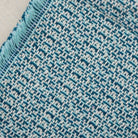 Placemat in recycled cotton in mint and turquoise, 52 x 34 cm, easy to clean for indoors or out