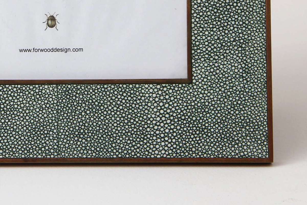 Faux Shagreen Classic Photo Frame Lincoln Green, alternative angle - buy homeware, tableware and interior accessories at