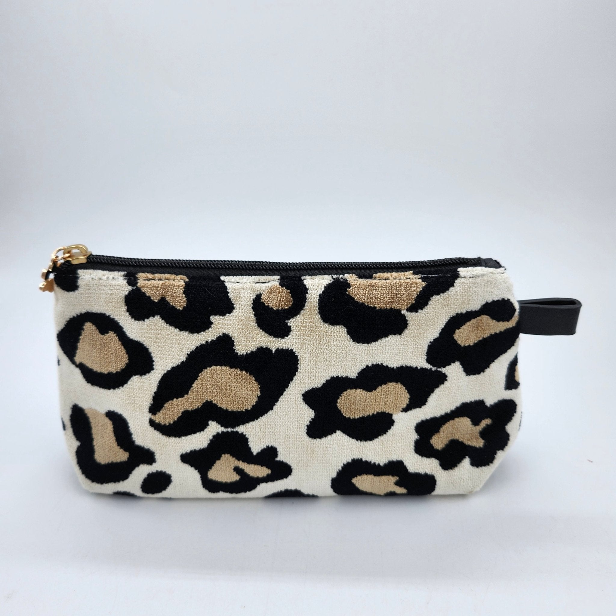 Cosmetic Bag Velvet Leopard Print, Inside Living Singapore homeware and lifestyle collection, view 2.