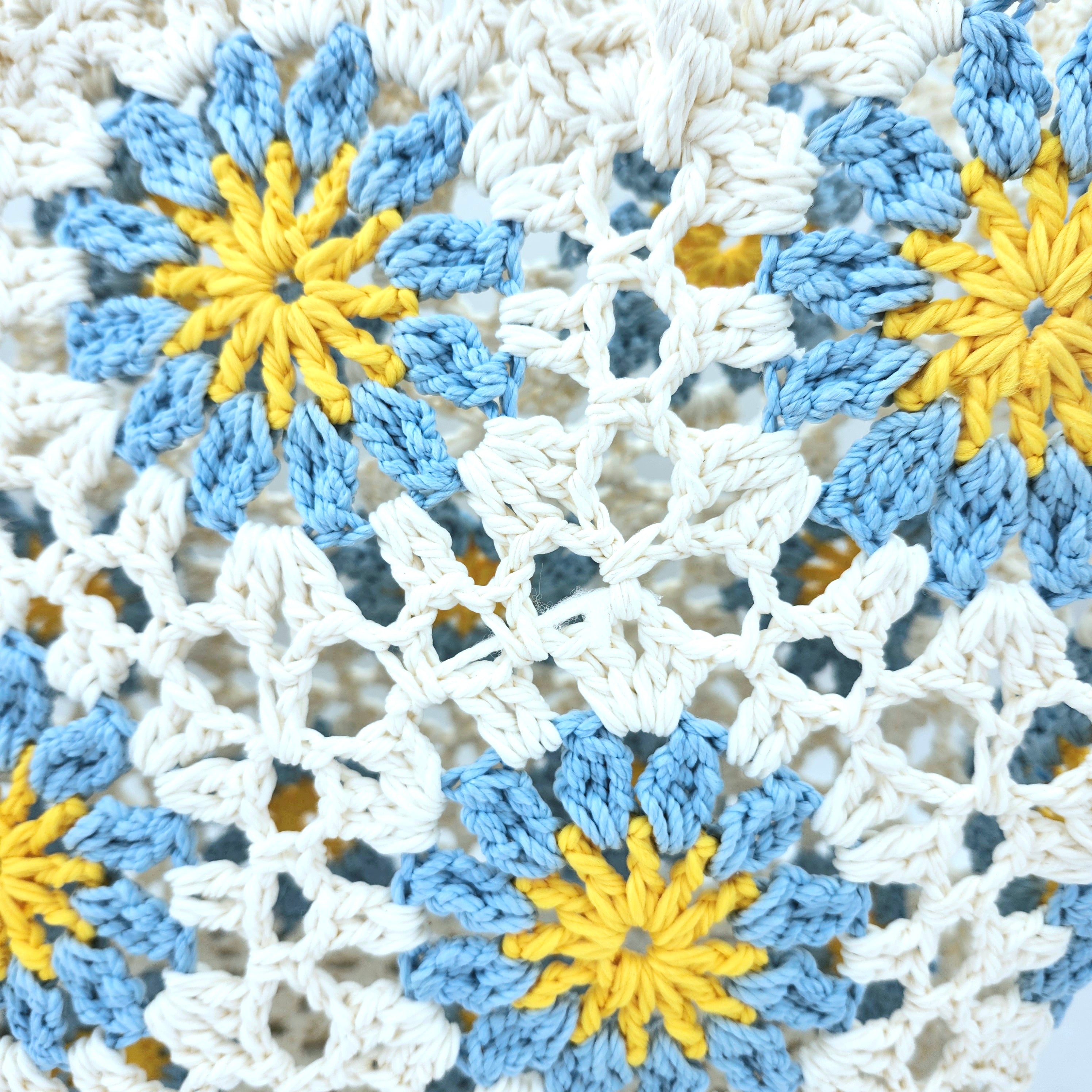 Crochet Bag Flower from Inside Living Singapore, alternate angle.