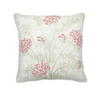 Hand-embroidered linen cushion cover with a cherry blossom pattern, 45 x 45 cm, made in Vietnam