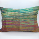 Handwoven Cushion Rainbow: handwoven decorative cushion for sofa or bed, from Inside Living Singapore. Alternative angle.