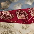 Embroidered pashmina shawl in 'Dandelion' design, soft handmade wrap scarf with fine hand embroidery