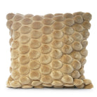 Beige cushion cover in eggshell fabric with cotton velvet reverse, 50 x 50 cm, concealed back zip