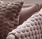 Egg Velvet Cushion Dusty Pink, styled in a room setting, from the Inside Living Singapore homeware collection.