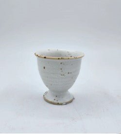 Ceramic egg cup, hand-finished tableware for serving boiled eggs at breakfast, alternative view