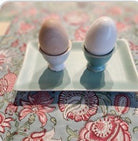 Ceramic egg cup, hand-finished tableware for serving boiled eggs at breakfast