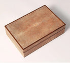 Faux Shagreen Treasure Box in Teal from Inside Living Singapore, close-up of the finish.