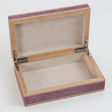Faux Shagreen Treasure Box in Teal from Inside Living Singapore, further view.
