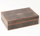 Faux Shagreen Treasure Box in Teal from Inside Living Singapore, detail view.