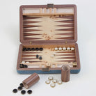 Faux Shagreen Travel Backgammon Set close-up, homeware from Inside Living Singapore.