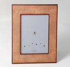 Faux Shagreen Classic Photo Frame Coral from Inside Living Singapore, detail view.