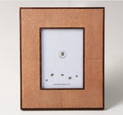 Faux Shagreen Classic Photo Frame Coral from Inside Living Singapore, alternate angle.