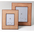 Coral faux shagreen classic photo frame with polished walnut back, for 5 x 7 or 8 x 10 inch photos