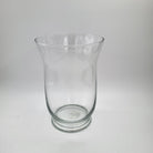 Clear glass vase or hurricane lamp for flowers or pillar candles, available in three sizes