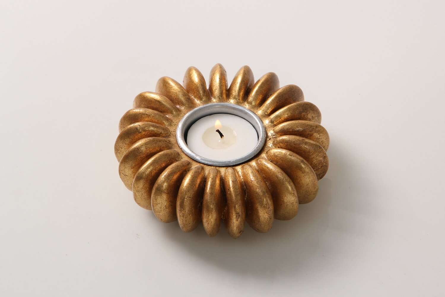 Seed Tea Light Holder Gold, detail view - buy homeware, tableware and interior accessories at Inside Living Singapore