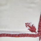 Pashmina shawl with hand-embroidered border and corner motif, 70 x 200 cm, soft lightweight wrap