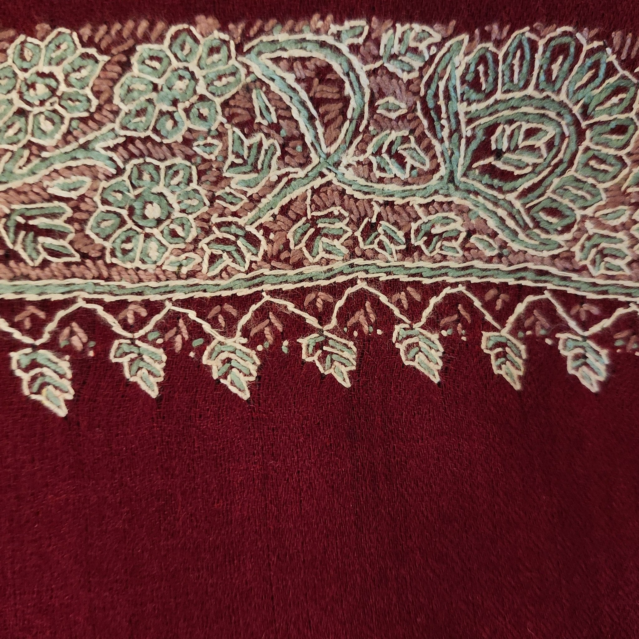 Pashmina with Hand Embroidered Border, full product view, from the Inside Living Singapore homeware collection.