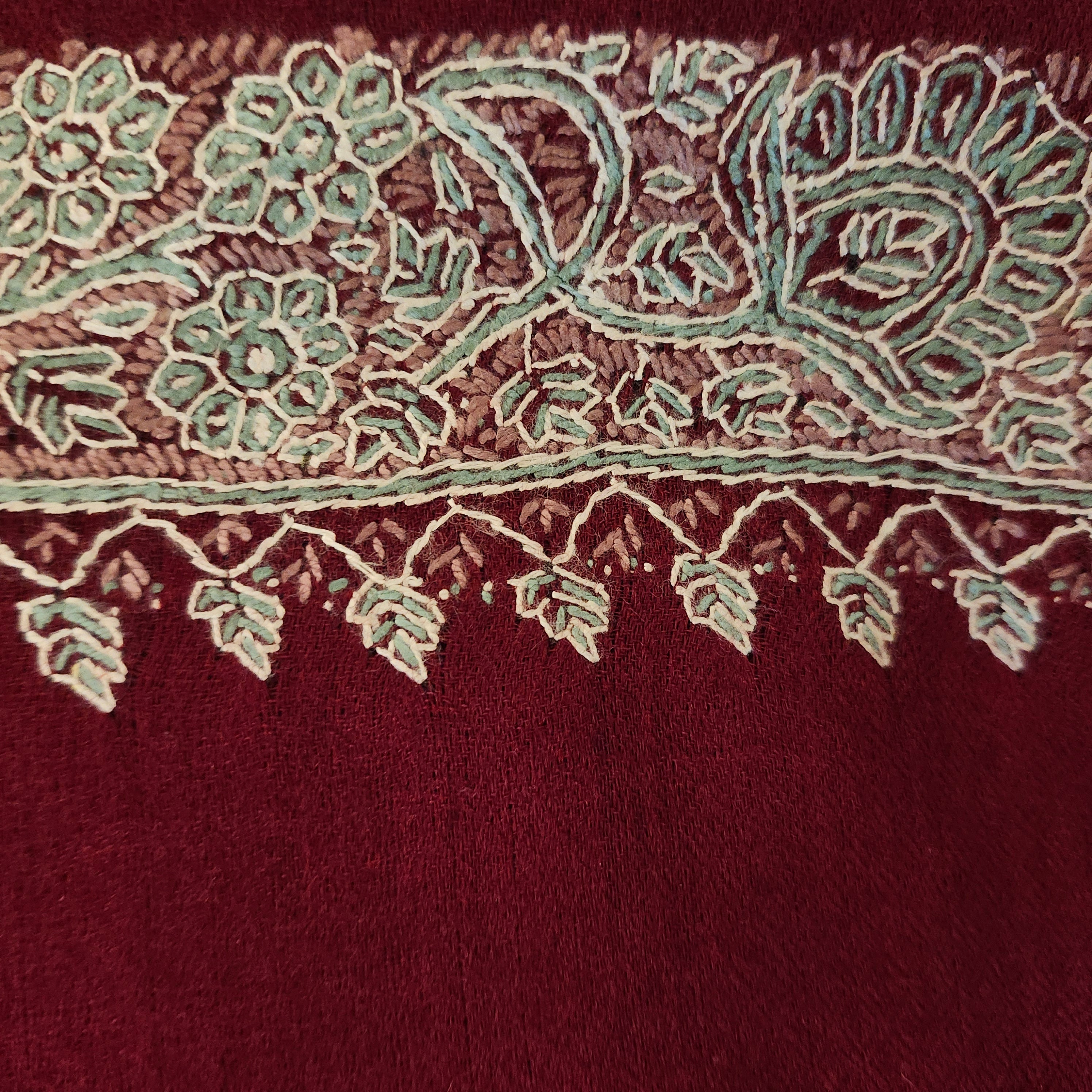 Pashmina with Hand Embroidered Border, full product view, from the Inside Living Singapore homeware collection.