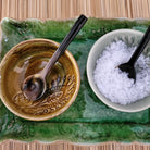Horn Sauce Spoon: horn serving spoon for the table, from Inside Living Singapore. Detail of the design.