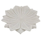 Shallow white marble flower dish, small size 23 cm wide and 4 cm high, also made in a 38 cm large size