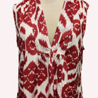 Block print cotton 'May' dress in ikat pattern, handmade lightweight summer dress, alternative view