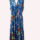 Block print cotton 'May' dress in tropical flower print, handmade lightweight summer dress, alternative view