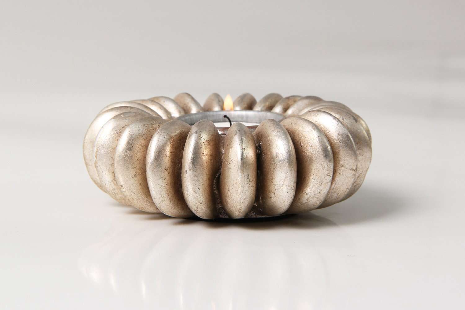 Seed Tea Light Holder Silver, detail view - buy homeware, tableware and interior accessories at Inside Living Singapore