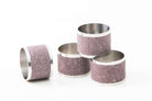 Faux Shagreen Napkin Rings Set of 4 Mulberry, detail view - buy homeware, tableware and interior accessories at Inside