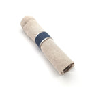 Faux Shagreen Napkin Rings Set of 4 Nile Blue, napkins from Inside Living Singapore. Alternative angle shown.
