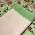 Block Print Tablecloth Floral Mint from Inside Living Singapore, tablecloths. Shown alternative angle.