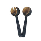 Horn Salad Server Set Black Wood, available at Inside Living Singapore, detail of the design.