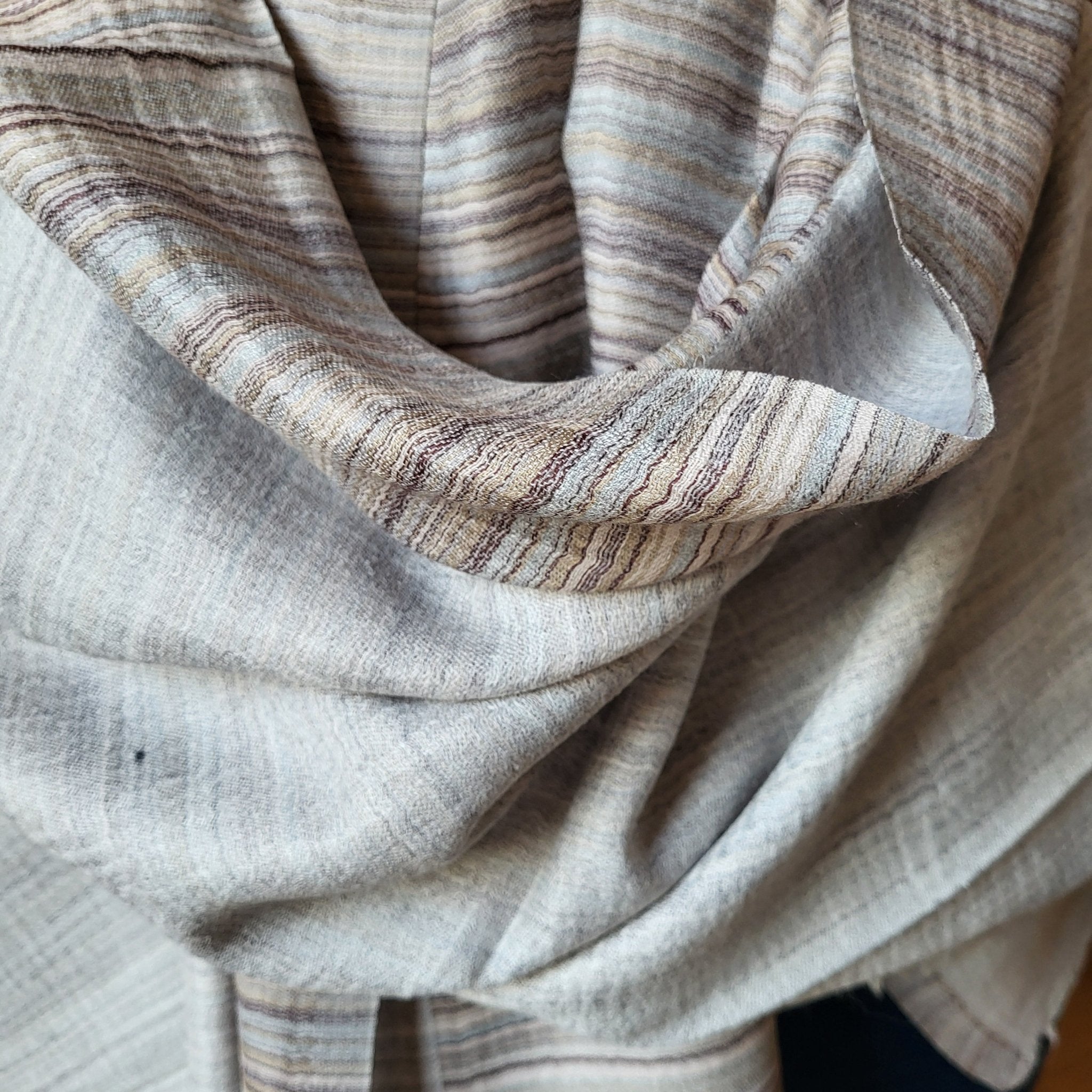 Multi Striped Pashmina Shawl, full product view, from the Inside Living Singapore homeware collection.