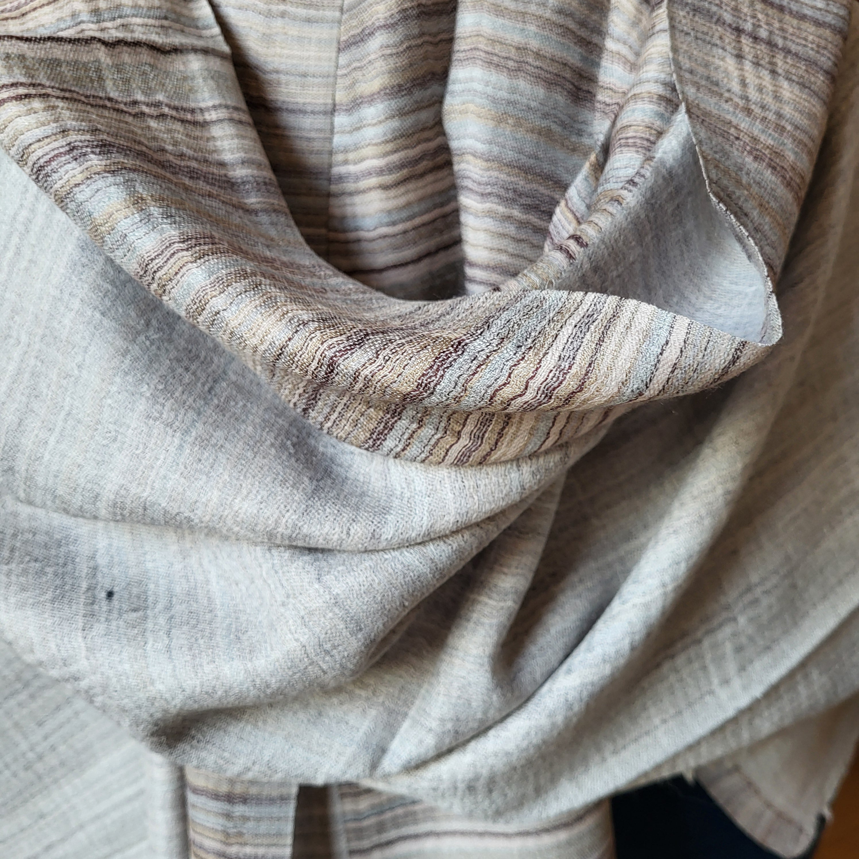 Multi Striped Pashmina Shawl, full product view, from the Inside Living Singapore homeware collection.