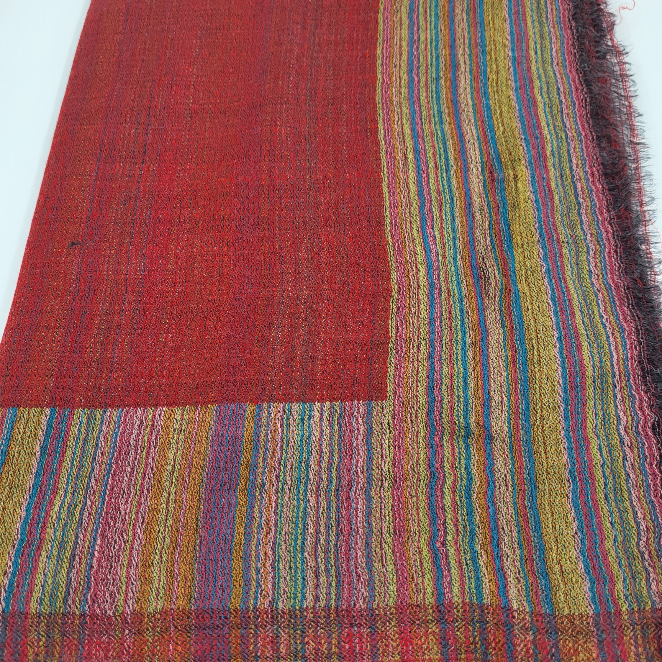 Multi Striped Pashmina Shawl, detail view, from the Inside Living Singapore homeware collection.