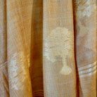 Embroidered pashmina shawl in 'Tree' design, soft handmade wrap scarf with fine hand embroidery, side view