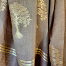 Embroidered pashmina shawl in 'Tree' design, soft handmade wrap scarf with fine hand embroidery, alternative view