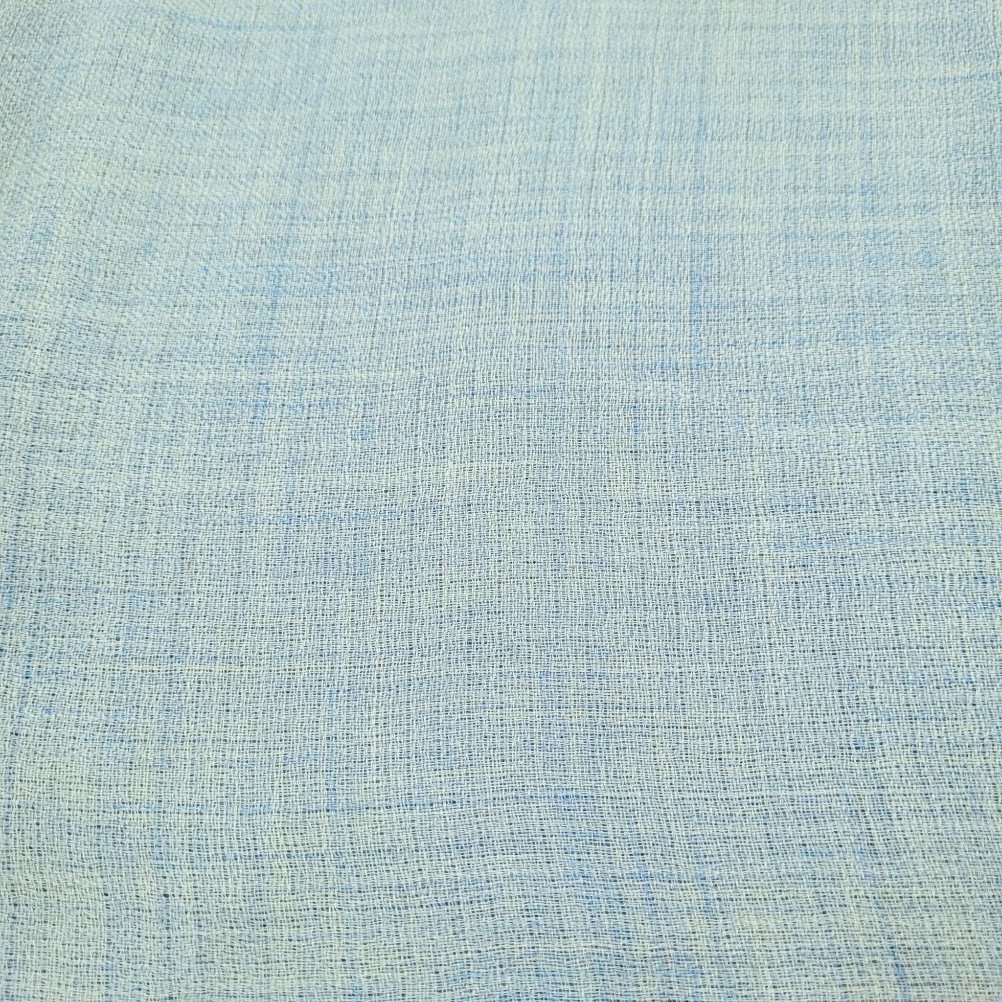 Plain 100% pashmina shawl in faded denim, a soft lightweight handwoven wrap, 72 x 200 cm