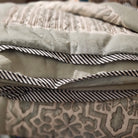 Block Printed Quilt Queen, Bed Linen from Inside Living Singapore. Styled in a home setting.