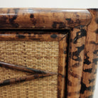 Vintage Tortoiseshell Bamboo & Cane Chest from Inside Living Singapore, side view.