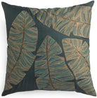 Embroidered Cushion Banana Leaf, decorative cushion cover at Inside Living Singapore. Front view.