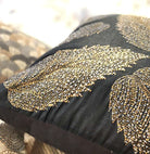 Embroidered Cushion Birch Leaf, decorative cushion cover at Inside Living Singapore. Front view.
