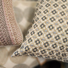 Embroidered Cushion 'Crescent', decorative cushion cover at Inside Living Singapore. Side view.