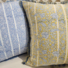 Block Print Cushion 'Gazal', decorative cushion cover at Inside Living Singapore. Front view.