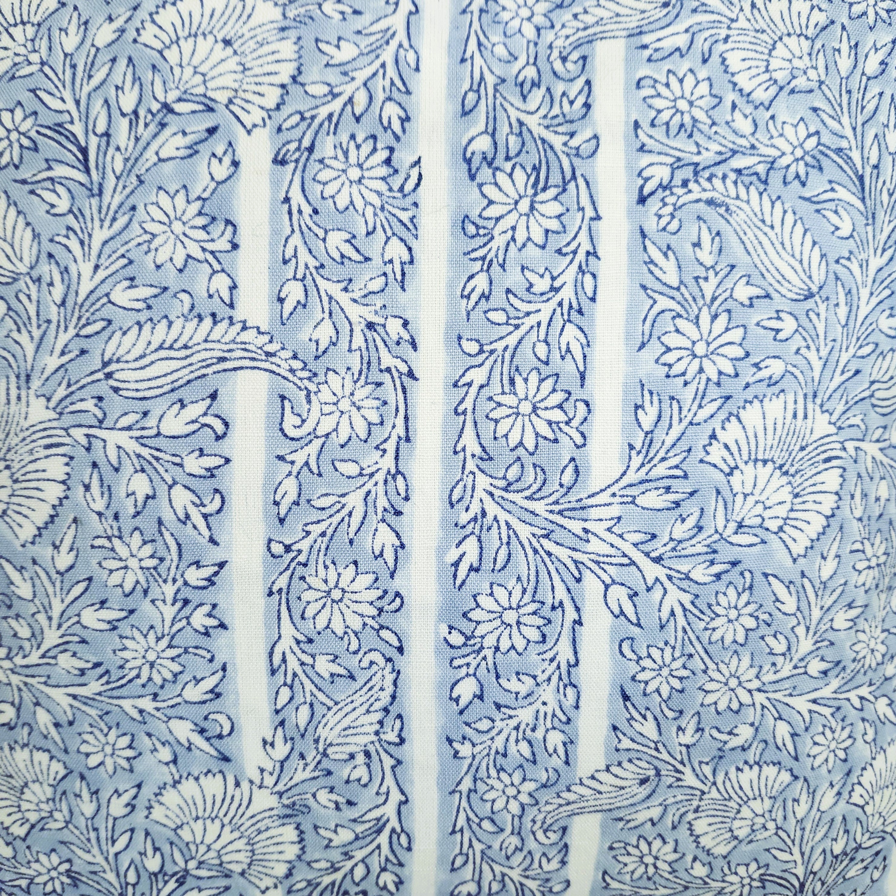 Block Print Cushion 'Gazal', decorative cushion cover at Inside Living Singapore. Alternate view.