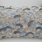 Embroidered Cushion Fans, decorative cushion cover at Inside Living Singapore. Front view.