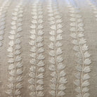 Embroidered Cushion Natural Beige, decorative cushion cover at Inside Living Singapore. Side view.